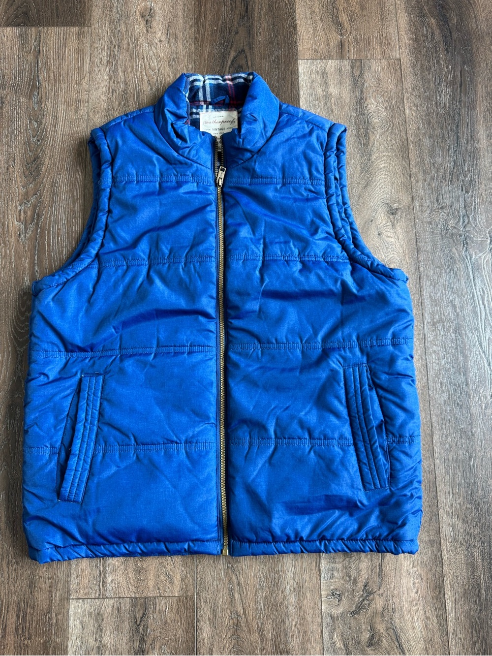 Weatherproof Men's Blue Quilted Puffer Vest Size Large